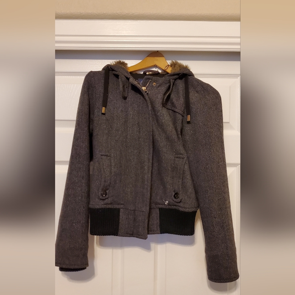 AE Crop Herringbone Jacket